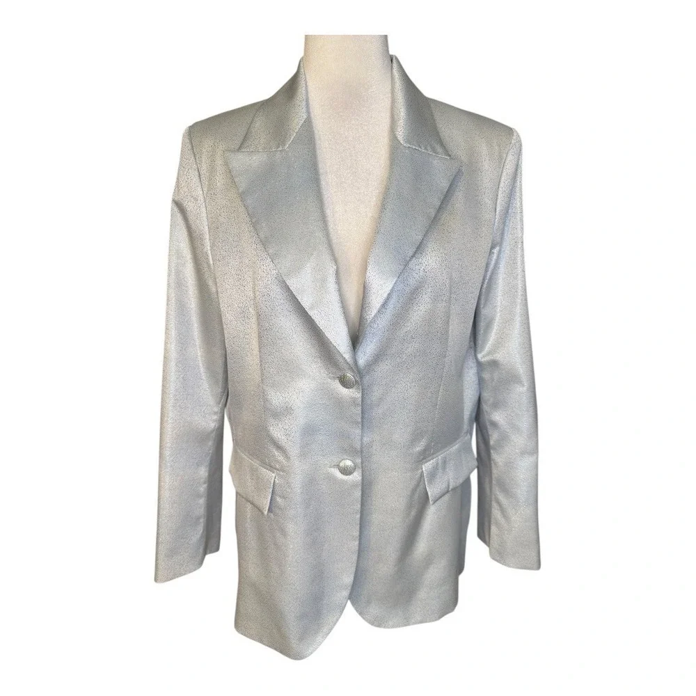 Paul Joe Paris Metallic Sheen Blazer Pants Suit Set Women Size‎ 40 US Medium (8)